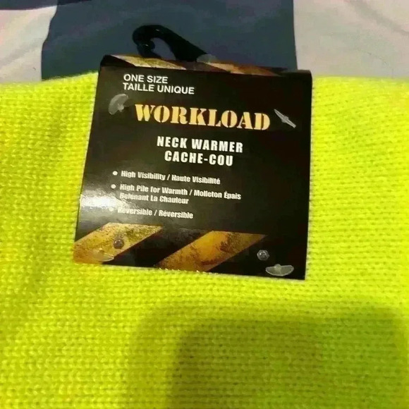 Workload High visibility neck warmer new with tags yellow - Picture 2 of 3